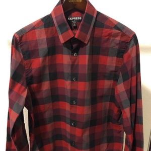 Express - Modern Fit - Medium - Red/Plaid